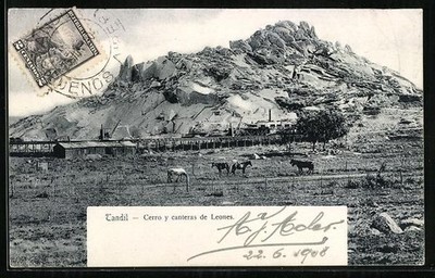 Tandil, Cerro y canteras de Leones, Ansichtskarte 