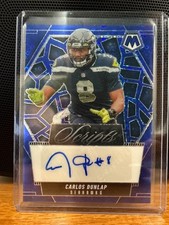 2025 Panini Mosaic Scripts Auto #SCR-CDP Carlos Dunlap Seattle Seahawks