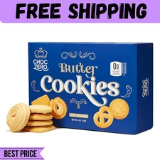 ChocZero Keto Butter Cookies Sugar Free Danish Shortbread Gluten Free 1 box