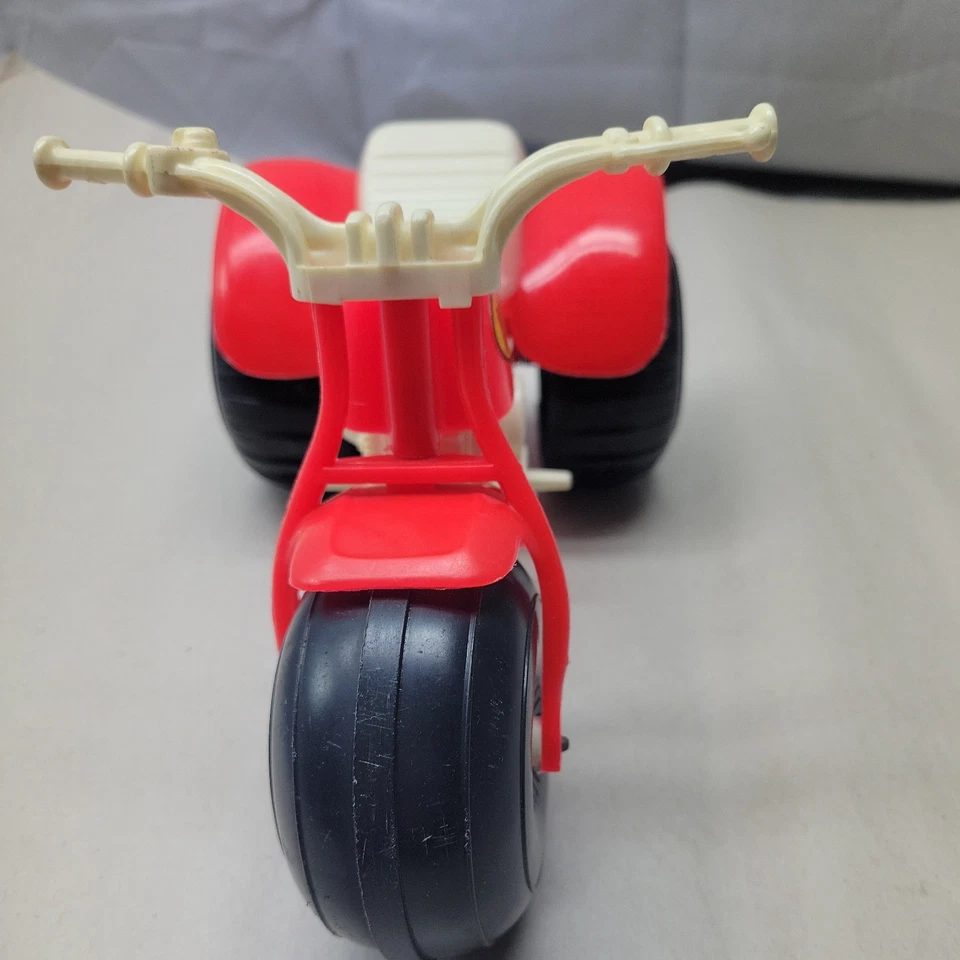  Juguete de plástico procesado de la década de 1980 ATC Honda/Big Red Style bicicleta de 3 ruedas motocicleta  Foto 4 de 4