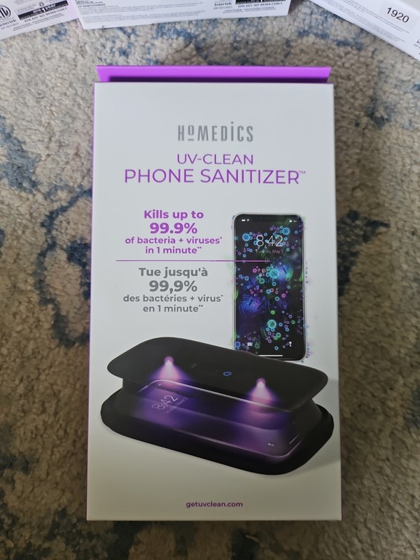HoMedics HoMedics - UV-CLEAN light Phone Sanitizer, New Box-Purple Lot Of 4