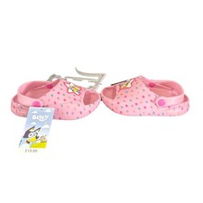 Bluey Pink Star Clogs Sandals Kids Size 9 Toddler Beach Pool Shoes NWT