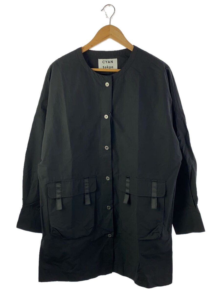 ALTRA ATELIER CYAN altro cappotto OMAGGIO cotone nero tinta unita 304130