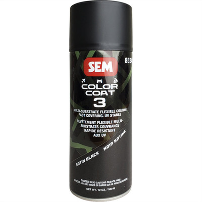 SEM Paints Color Coat 3 Satin Black 16 oz Aerosol