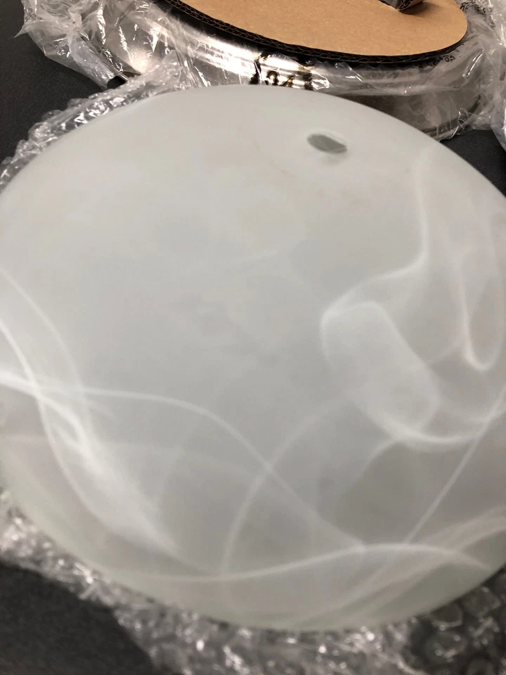 Width 2 Light Flush Mount Ceiling Fixture - Satin Platinum / White Alabaster - Image 3 of 4