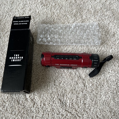 SHARPER IMAGE TRAVEL ALARM CLOCK AND LED LIGHT F3460551 New - Picture 4 of 4