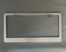 Bling Rhinestone License Plate Frame Silver Clear Light Pink Crystal Sparkle Bling Rhinestone License Plate Frame Silver Clear Light Pink Crystal Sparkle