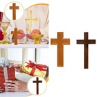 Wooden Cross Christian Jesus Cross Easter Crafts Art Sculpture Decor Sign