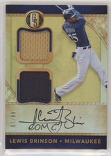 2017 Chronicles Gold Standard Rookie Jersey Double 97/99 Lewis Brinson Auto 0a3