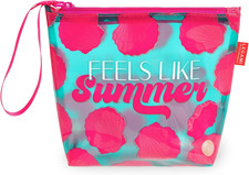 - Pochette Spiaggia Donna, Borsa Mare Donna, Beach Pouch Con Cerniera E Laccetto