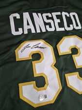 Jose Canseco Beckett Witnessed COA Autographed Oakland Athletics Jersey Auto COA