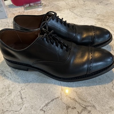 Mens Allen Edmonds Strand Black Leather Cap Toe Dainite Oxford Dress Shoes  11