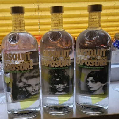 Absolut Vodka 1L Exposure 3 x 1L   Limited Edition 2013 - Wodka Sammleredition