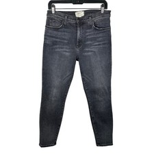 Current/Elliott Gray Cotton Blend Denim Skinny Jeans Women's 30
