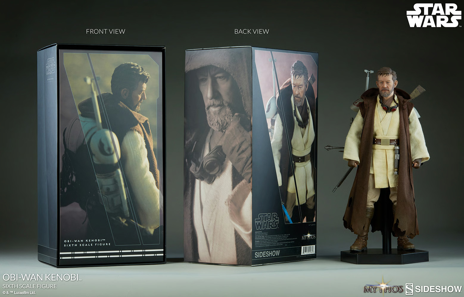 Figura Star Wars Disney+ SIDESHOW MTHOS OBI-WAN KENOBI escala 1/6 SELLADA DE FÁBRICA