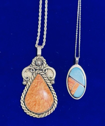 Sterling Turquoise Spiny Oyster Pendant JB Sterling And Spiny Oyster Pendant