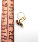 18K 750 Solid Gold Semiprecious Gemstone Cluster Ring Size 4.75 3.5 Gr [R394] — photo 10