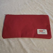 Organizador de documentos de viaje AAA bolsa roja con cremallera estuche porta boletos pasaporte