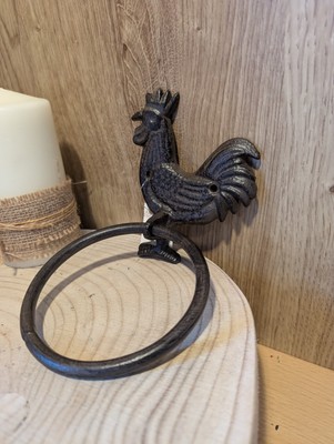 Toilettenpapierhalter Henne Ring aus Gusseisen