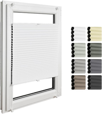 Home-Vision  Premium Doppelplissee Wabenplissee Ohne Bohren Mit Klemmfix (Weiß-W