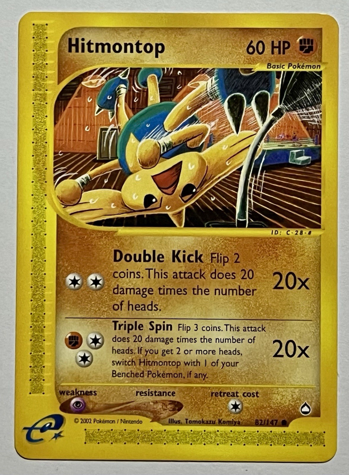 Hitmontop 82/147 (LP) Common E Series: Aquapolis 2002 Pokémon Card