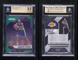 2016-17 Panini Prizm Green Prizm Brandon Ingram #131 BGS 9.5 GEM MINT Rookie RC