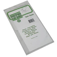 Evergreen Scale Models White Sheet .080 x 6 x 12 EVG9080 Plastic Building