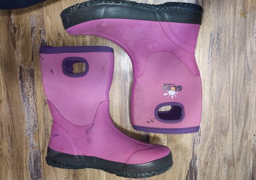 Glosh By Bogs Purple Rain Boots Kids Size 6 Used - Picture 2 of 7