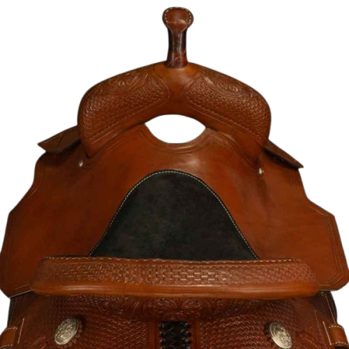 Sella Western In Pelle Per Cavallo &ndash; Corsa Barrel Racing &ndash; Misure 12-18 Pollici &ndash; ASHMIRA SADDLERY