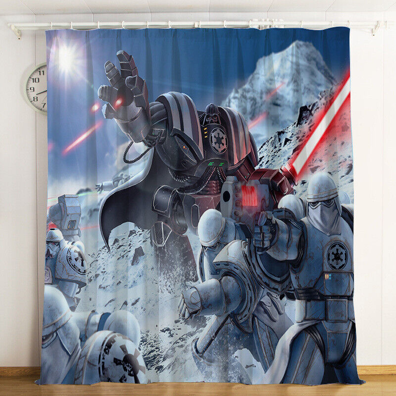 Star Wars Window Curtains 2 Panels Stormtrooper Blackout Bedroom Drape 2PCS Gift Okazja