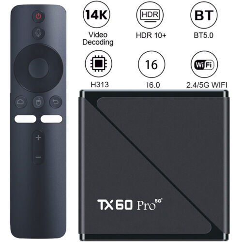 Android 16 Smart TV Box 14K 24G i 5G Dual WiFi6 Dekoder Allwinner H313 (UE) - Zdjęcie 4 z 10