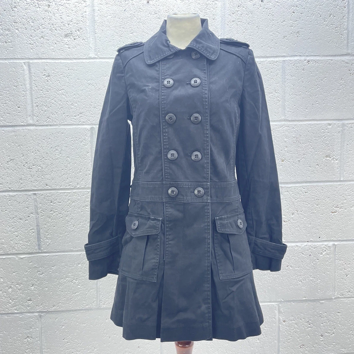 Mango button front mid length cheap coat