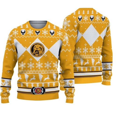 Power Ranger Ugly Christmas Sweater, Power Ranger Ugly Christmas Sweater For Men - Picture 4 of 10