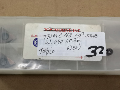 TOOL FLO CARBIDE INSERTS TNMC43 4P STUB W .090 AC3E QTY 3 LOT 320