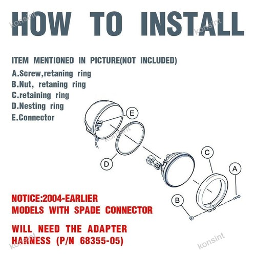 Pair 4.5Inch LED Passing Lights Fog Spot lamp + Housing for Motorcycle 4-1/2" - Foto 10 di 15