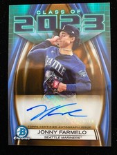 2023 Bowman Chrome Draft Class JONNY FARMELO Rookie GOLD REFRACTOR AUTO #7/50 RC