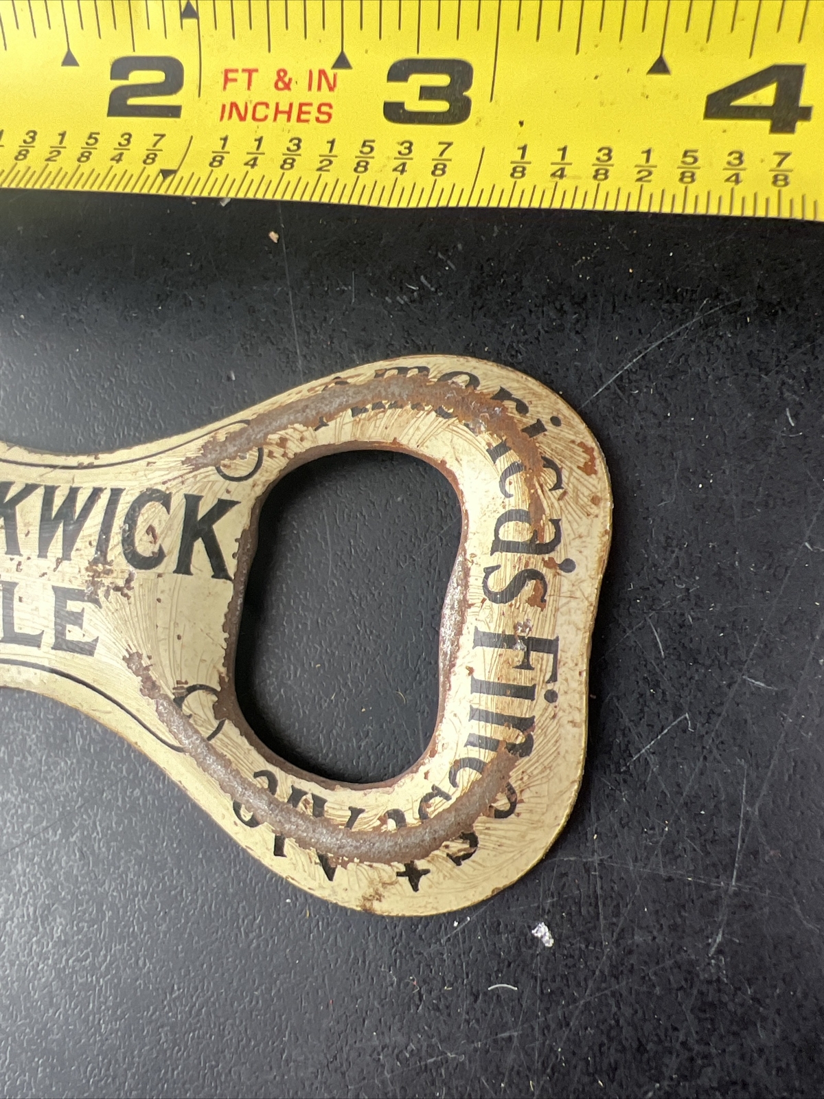 Antique Pickwick Stout/Ale Advertising Bottle Opener Haffenreffer Boston 2 Sided