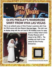 Elvis Presley Personal Owned & Worn Viva Las Vegas Wardrobe Shirt Swatch 