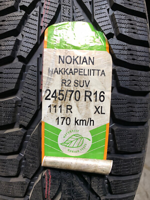 1 New 245 70 16 Nokian Hakkapeliitta R2 SUV Snow Tire