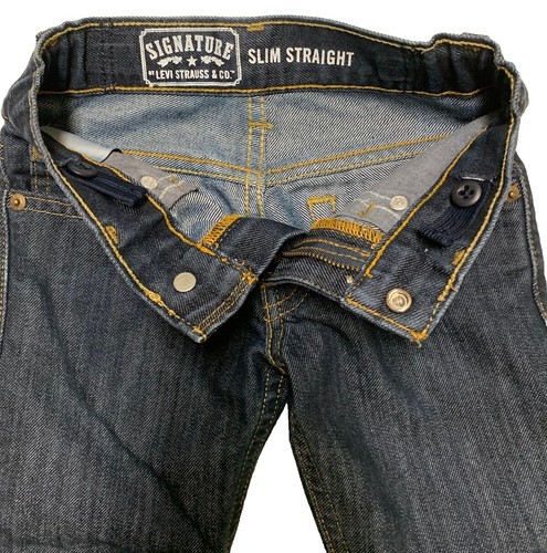 Levi Strauss & Co. Signature Jeans Size 5R Slim Fit Boys' Adjustable Waist - Picture 4 of 11