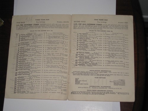 Vintage 1955 Official Epsom Horse Racing 176th Derby Stakes Race Card - Picture 2 of 5