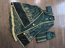 Elegant Green and Gold Embroidered Dress Pakistani/Indian outfits 4 piece