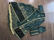 Elegant Green and Gold Embroidered Dress Pakistani/Indian outfits 4 piece