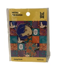 K-pop boy band BTS Jung Kook Royche TinyTan metal pin badge (set of 2)