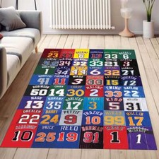 Amazing Team Rug, Legendary Basketball Players Rug, Basketball Jerseys Rug, Lege