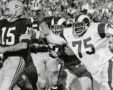 DEACON JONES & BART STARR 8X10 PHOTO LA RAMS PACKERS PICTURE NFL FOOTBALL 