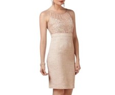 Anthropologie Size 6 VA ET VIEN BHLDN Viola Pencil Cocktail  Dress, nude/beige