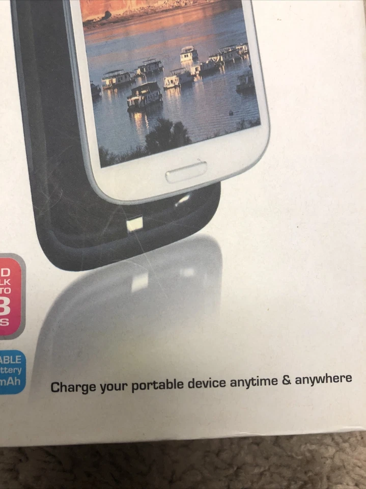 Capa de carregamento de bateria de backup para Samsung Galaxy S III S3, preta Bytech - Imagem 4 de 4