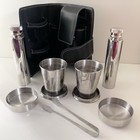 Portable Stainless Steel Cocktail Flask Set For Travel And Festivals
