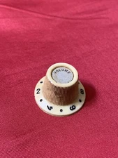 Teisco White Guitar Volume Knob Kawai Audition MIJ Japan Vintage Part